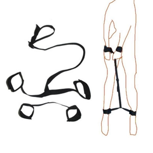 Hand Ankle Back Restraint Belt Bondage Rope Harness